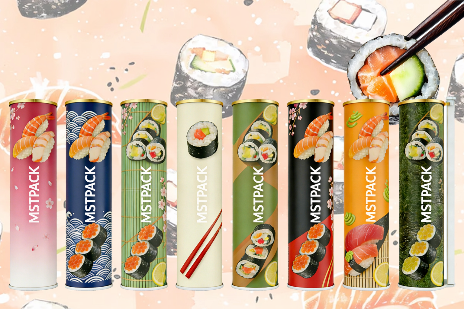 sushi packaging push pop tubes sushi packaging push pop tubes