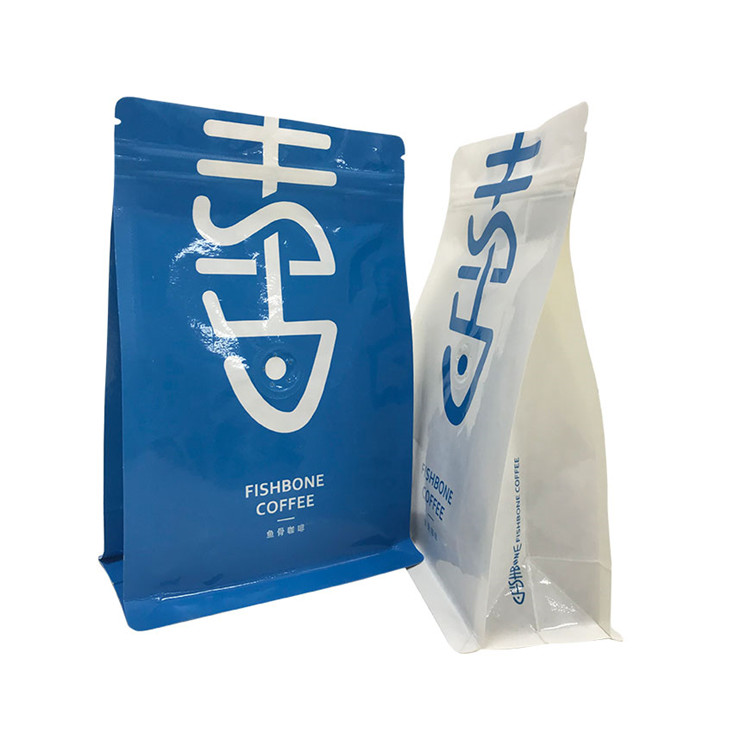 Custom Printed Flat Paper Ziplock Pouch Coffee Bag Custom Printed Flat Paper Ziplock Pouch Coffee Bag