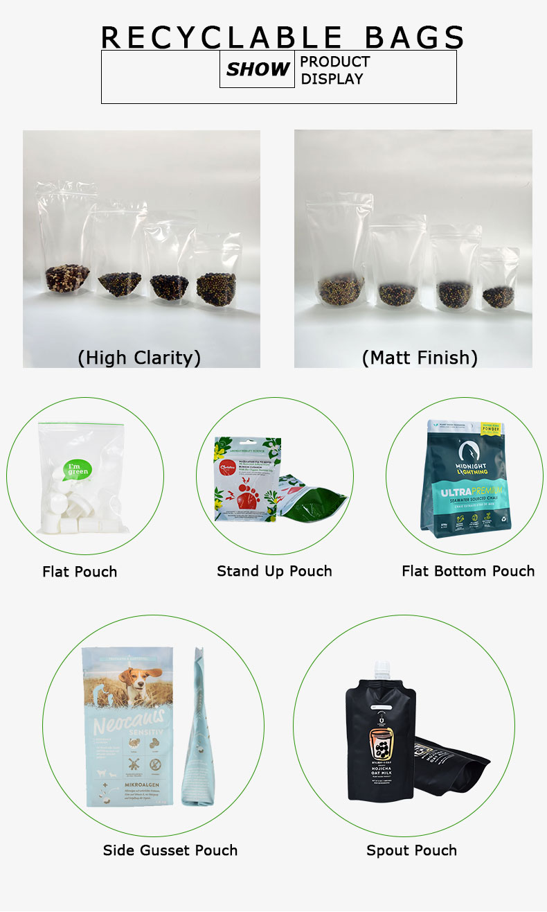 Eco Friendly PCR-PE Plastic Recyclable Stand Up Pouch Near Me Eco Friendly PCR-PE Plastic Recyclable Stand Up Pouch Near Me