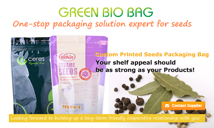 Digital Printing Custom Design Flower Seed Vegetable Seeds Packaging Bag with Zipper Digital Printing Custom Design Flower Seed Vegetable Seeds Packaging Bag with Zipper