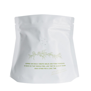 Compostable White Stand Up Coffee Ziplock Bags Pouches