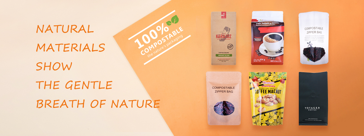 Hot stamping Biodegradable side gusset coffee bags Hot stamping Biodegradable side gusset coffee bags