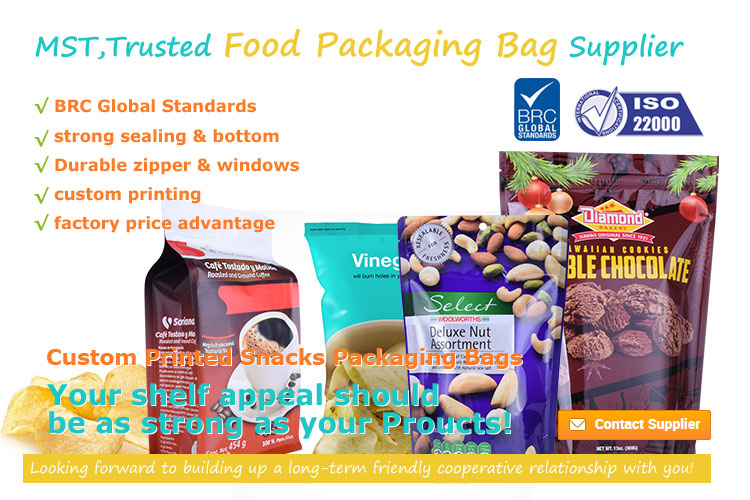 Sustainable wholesale plastic zipper pouches food-bag-plastic
