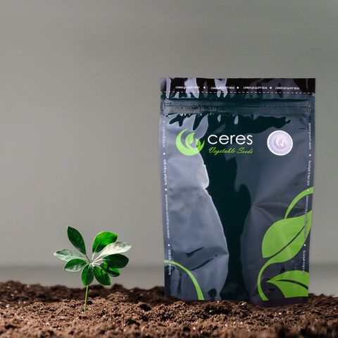 Factory Sale Custom Size 3 Side Sealed Glossy Black Grass Seed Small Bag