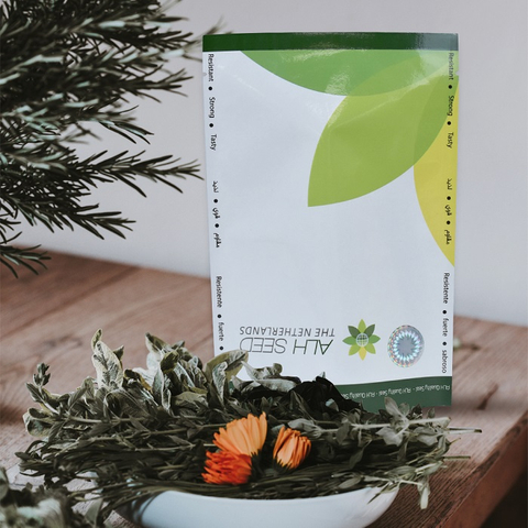 Wholesale Tear Notch Biodegradable Custom Sizes 3 Side Sealed Design Wheat Seeds Bag