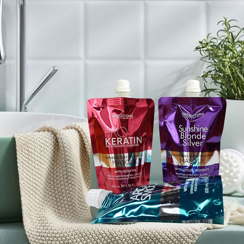 Customized Design Shiny Reclosable Eco Friendly Custom Spout Pouches for Cosmetic