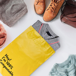 Self Adhesive Bio Compostable Best Custom Yellow Shipping Bags for Clothes Wholesale