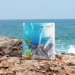 Custom Design Printing Large Ziplock Flat Bottom Recyclable Aquarium Rock Bag with Handle