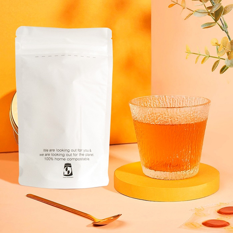 Wholesale Matte Frosted White Home Compostable Childproof Ziplock Custom Stand Up Pouches