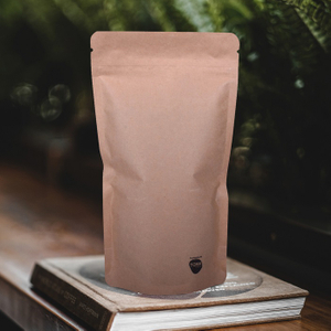Plastic-free Recyclable Zipper Lock Brown Paper Stand Up Pouches for THC Cannabis