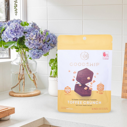 Resealable Eco-friendly Stand Up Custom Child-resistant THC Edible Cookie Bags