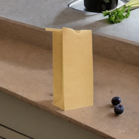 Multiple Sizes Eco-friendly Recycled Tin Tie Brown Kraft Custom SOS Bags Flat Bottom