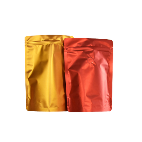 In Stock Resealable Coffee Foil Lined Stand Up Pouches with Valve