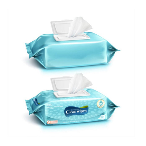 Custom Printing Home Compostable Cellophane Convenient Hygiene Wet Wipes Bag for Kitchen Cleaning