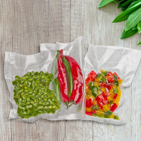 High Barrier Food Safe Plant-based Vacuum Sealed Plastic Bags for Frozen Food Packaging