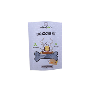 Custom Printed Flat Bottom Pet Food Pouches With Slider Zipper