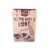 Custom logo kraft Paper transparent resealable plastic bag Chocolate Packaging Wholesale protein bar packaging