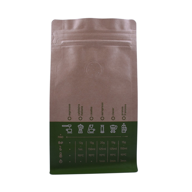 Square Bottom Moisture-proof ziplock coffee bag with Hot stamping logo
