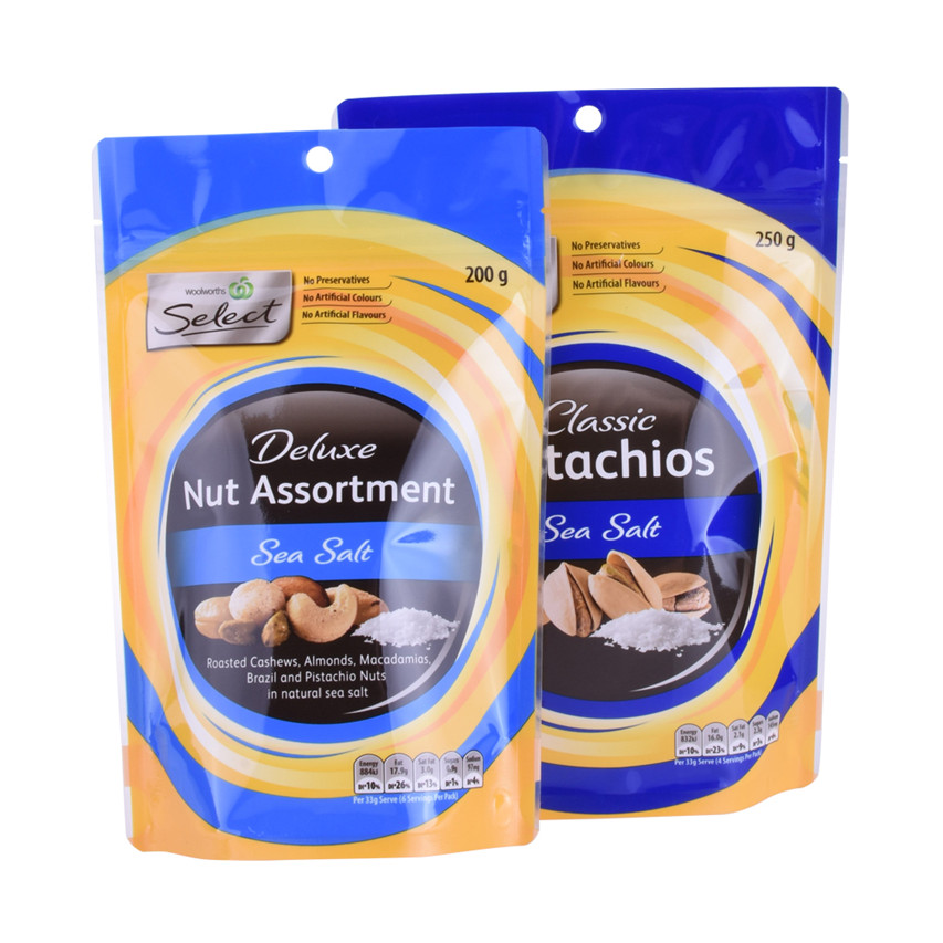 Top Quality Glossy Finish Stand Up Pouch Wholesale Biodegradable Packaging Manufacturer Nuts Bag for Sale