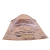 Resealable Ziplock Bottom Seal Kraft Paper Feed Bag with Clear Window