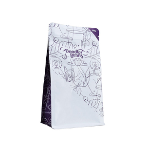 Top Quality Compostable Material Resealabele Flat Bottom Kraft Paper Zip Bag