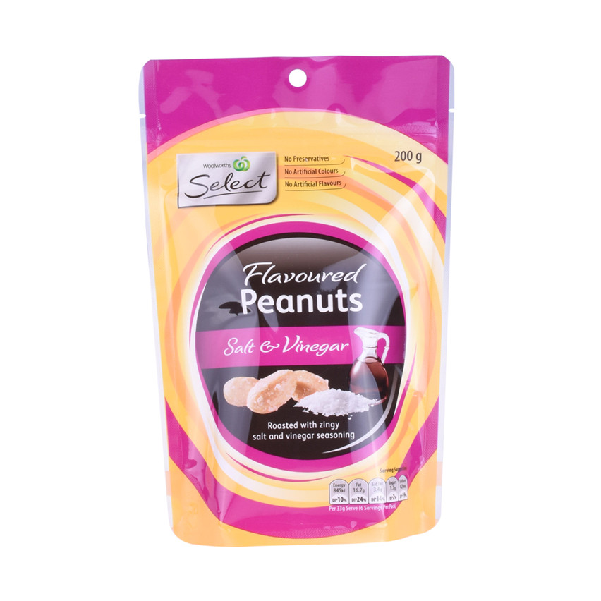Recyclable Creative Design Ziplock Stand Up Nut Bag Wholesale
