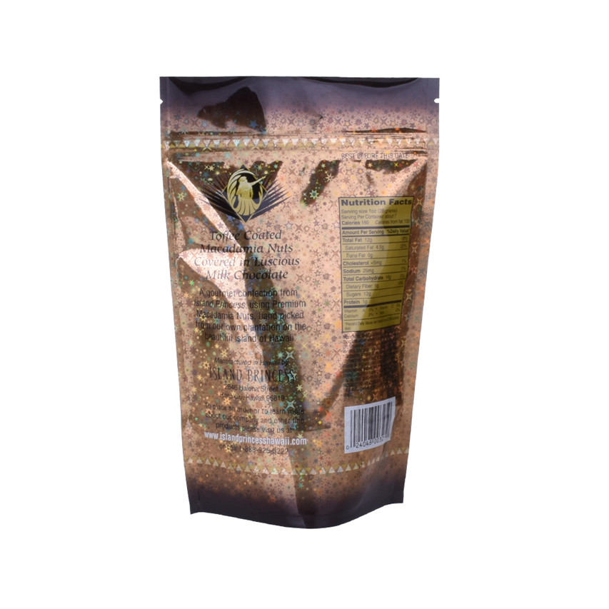 Food Ziplock Top Customized Food Products Commercially “compostable” Plastic Packaging For Snacks
