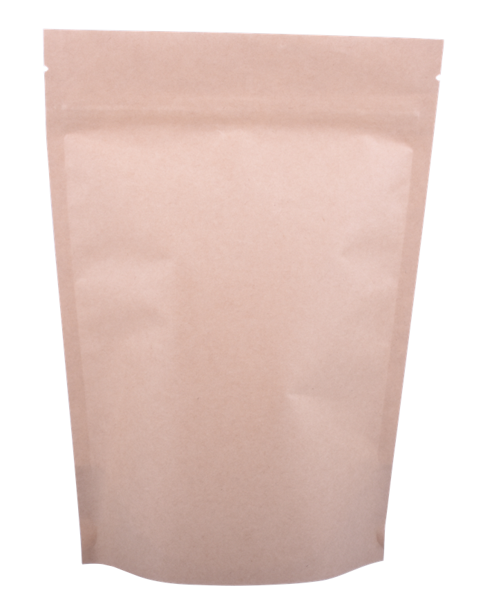 Fully compostable standing no plastic packaging for food packing with semi-clear window