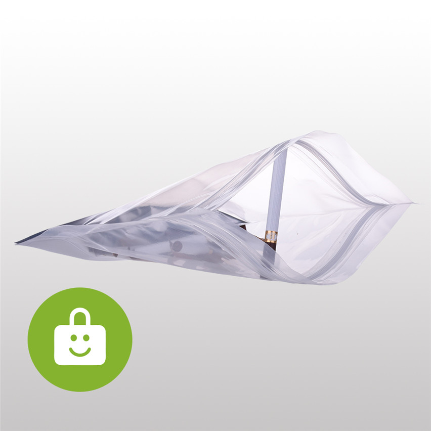 Top Quality Biodegradable Stand Up Packaging Pouch with Child Resistant Zipper Stocks Wholesale