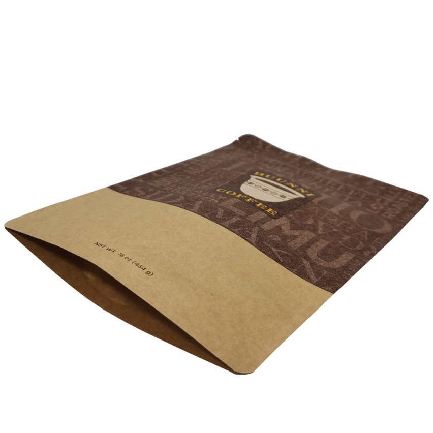 Excellent Quality Customized Logo Compostable Ziplock Stand Up Paper Bag for Tea