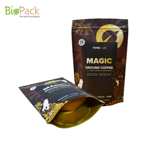 Biodegradable 100% Compostable Bag Tea And Coffee Packaging Bags with Zipper