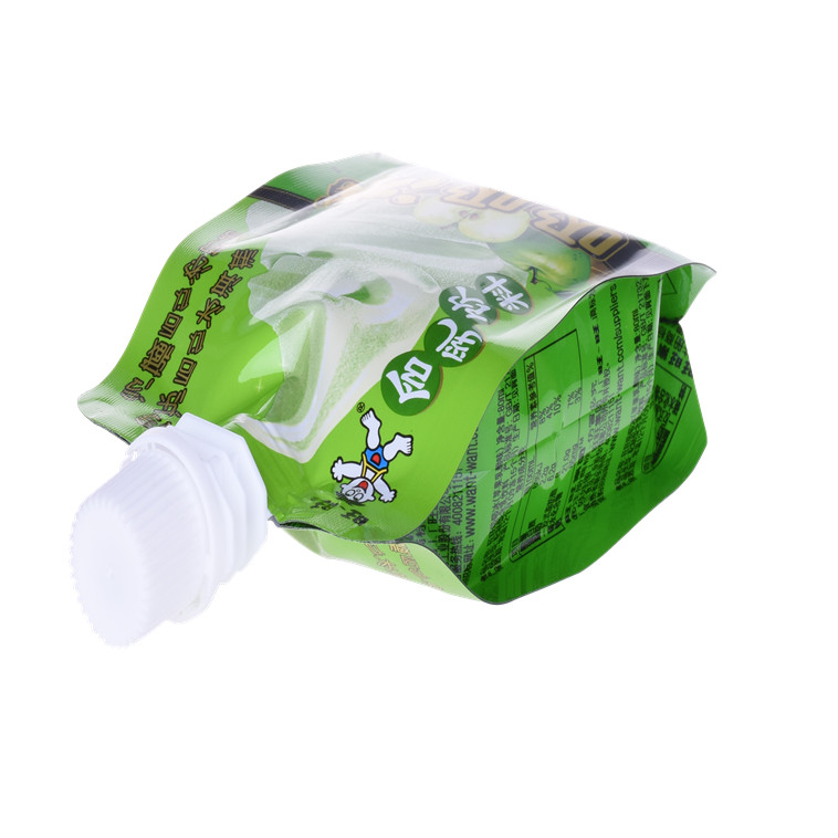 Green PE Tomato Sauce Packaging Liquid Sample Pouch