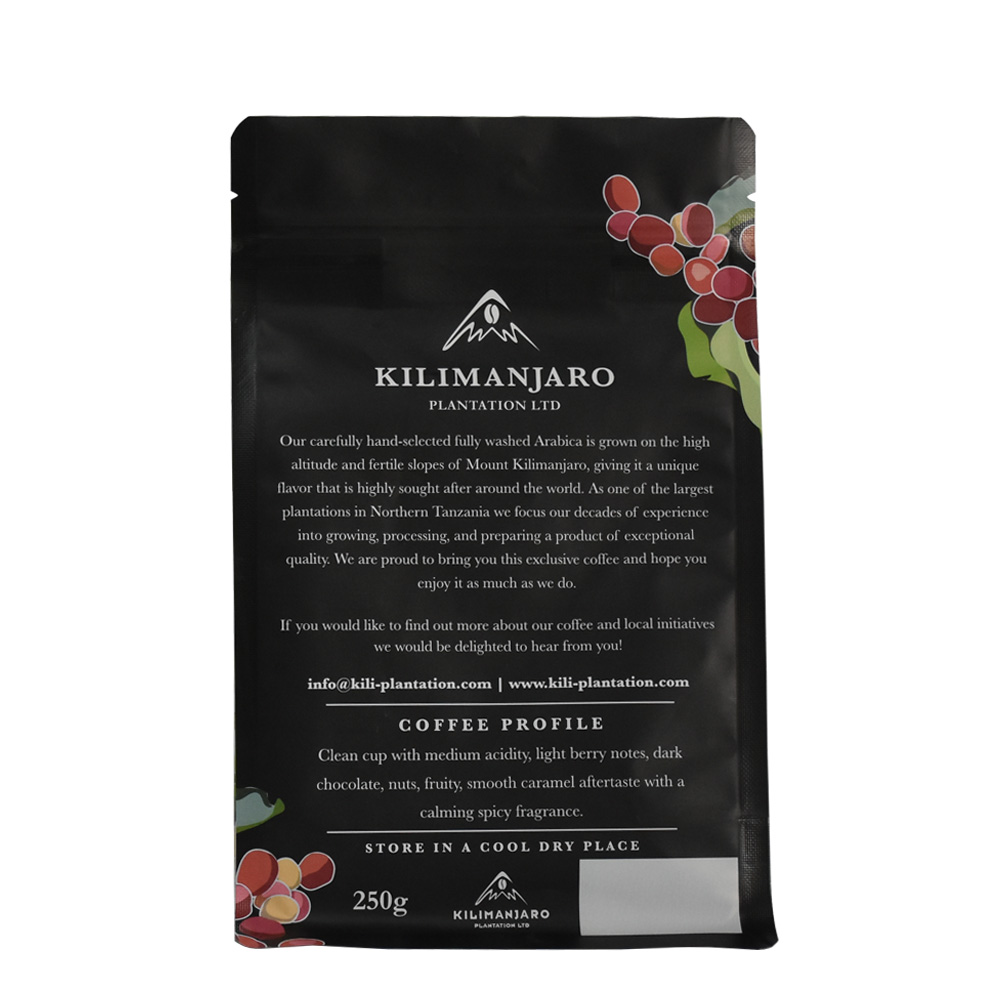 Custom Printed Biodegradable Flat Bottom with Valve Coffee Package Coffee Bags Multi Colors Bamboo Powder Biodegradable Bags