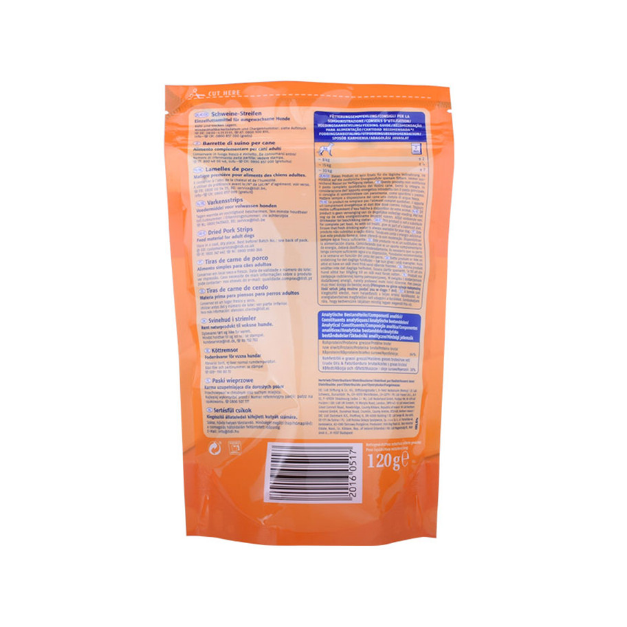 Recycable Stand Up Pouch Bag For Pet Dog Food Package With Printing