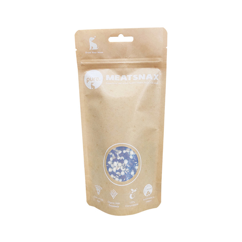 Food Grade Pet Food Craft Paper Packaging Stand Up Bag
