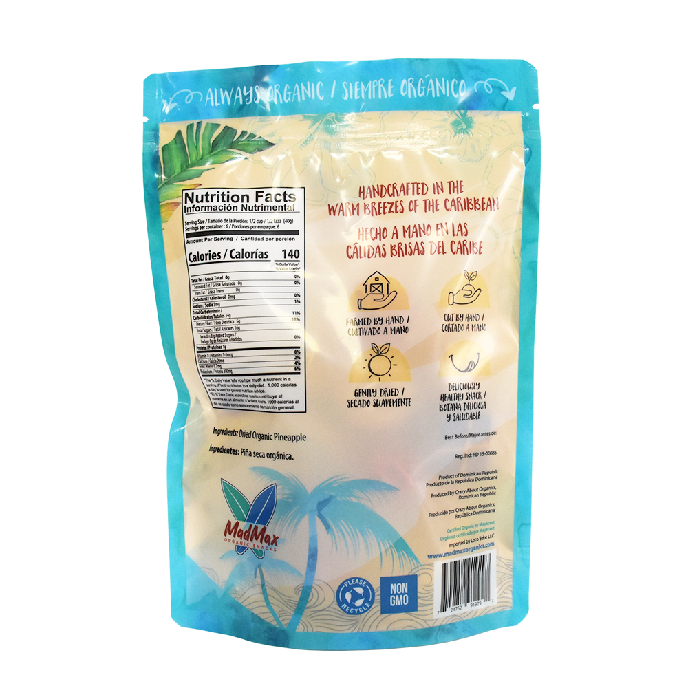 Custom High Quality Matte White Chestnuts Recycle Ziplock Bag Stand Up Bag
