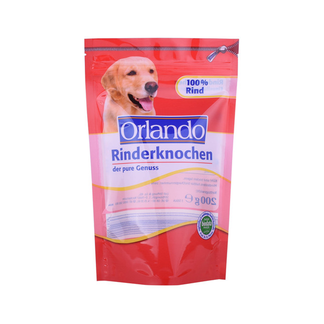 Bright Printing Varnishing Pet Food Bag With Ziplock