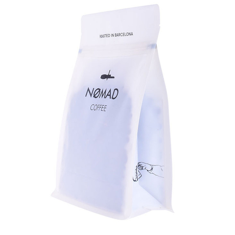 Custom Printed Label Flat Bottom Coffee Pouch Food Grade Packaging Bags