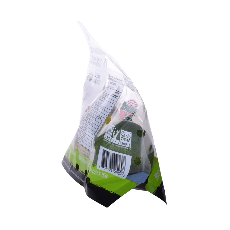 Recyclable package materials for fresh fruit with handle