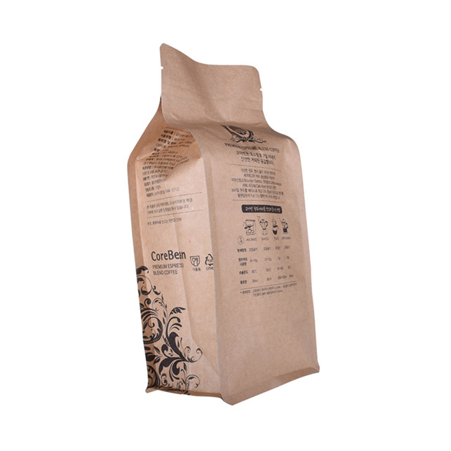 Organic wrapper packaging for 1lb coffee bean with valve