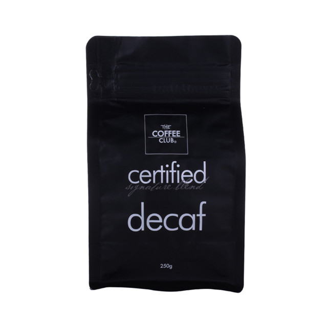 Eco friendly 250g cafe packaging pouch with pocket zipper 