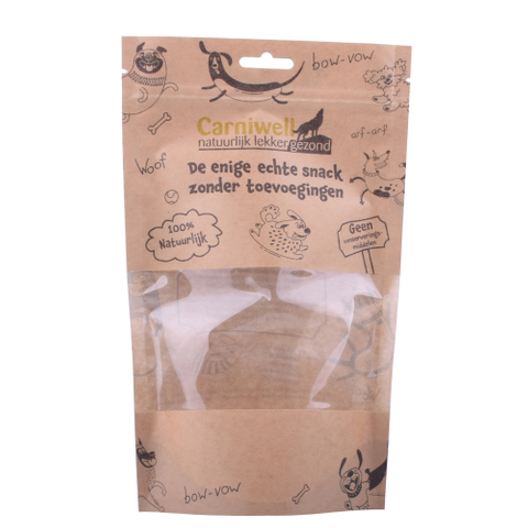 Low Moq Stand Up Pouch Pet Dog Food Bag With Resealable Zipper