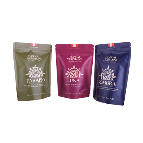 250g compostable printed coffee doypack with zipper