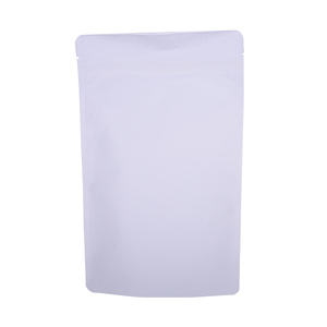 Compostable Biodegradable Packaging Black/white Kraft Paper Bag Food Grade Stand Up Pouches
