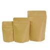 Compostable Brown Kraft Paper Stand up Pouch Coffee Packaging Bags 
