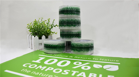 Compostable PLA sealing tape with your logo