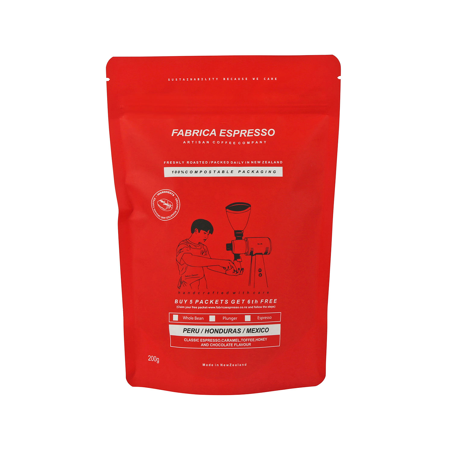 Home compostable coffee bag