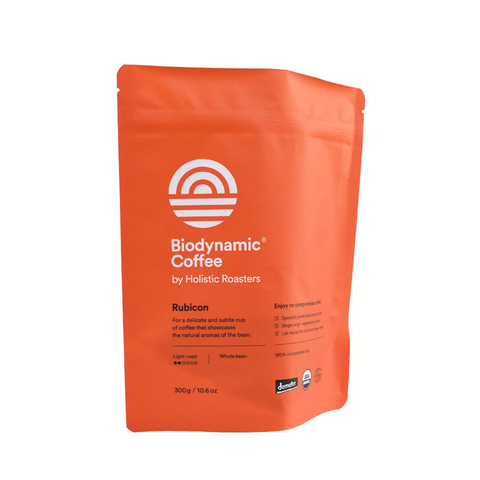 Fully Compostable Coffee Packaging Bag with Zipper