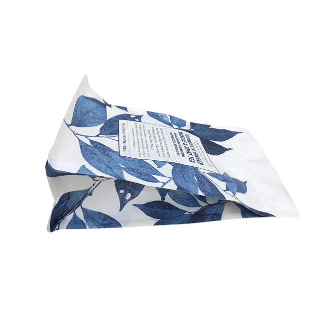 Compostable packaging coffee & tea pouch with zipper