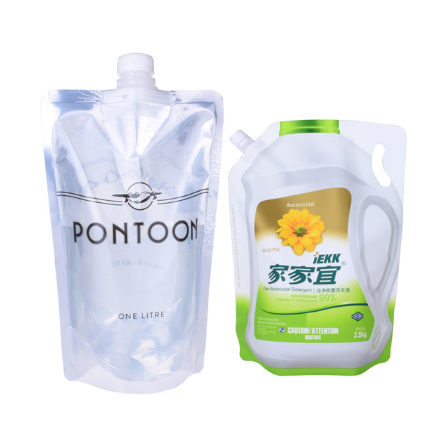 Creative design UV spot packaging of detergent powder laundry bag for hotels spout pouches manufacturers in bangalore